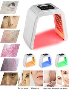 Korea Portable Omega Light PDT LED -terapi Red Blue Green Yellow 4 Color LED FACE MASK Lätt Potherapy Lamp Machine för hud RE4289258