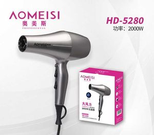 Hair Dryers Barbershop hair dryer Portable thermostatic hair care without damage High-power styling hair dryer Q240516