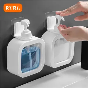Flytande tvåldispenser handskål flaska badrum schampo duschgel press typ förvaring 300/500 ml bärbart hem