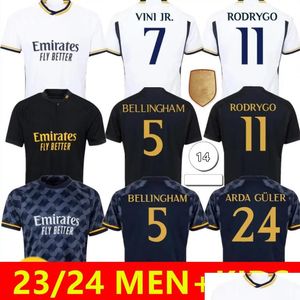 Maglie da calcio 23/24 Bellingham Vini Jr Mbappe Tchouameni 2023 2024 Shirt da calcio Real Madrids Camavinga Rodrygo Modric Camisetas Men DHPWQ