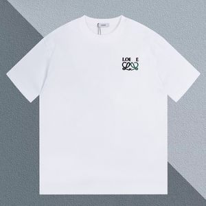 Camiseta casual de camiseta de designer de impressão de bordado com impressão monogramvida de manga curta de luxo masculino de algodão algodão