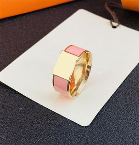 Ногтевое кольцо кольцо кольца мужские кольца H Письмо свадьба мужчинам Женщина обручальная группа южноамериканская из нержавеющей стали, заполненная золотой цвет 1467228