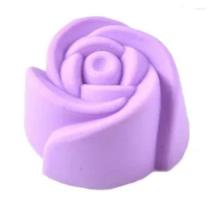 Backformen Kapmore 1pc Rose Form Kuchenform Realistischer Puddingform Cupcake DIY -Werkzeuge Zubehör zufällige Farbe