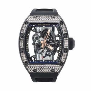 RM Designer Watch RM055 Men's Series Carbon Fiber Side Rose Gold Manual Mechanical Men's Watch DGZX