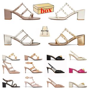 Lady Sexy Pumps High Heels Keile Sandalen berühmte Designerinnen Frauen Luxus Leder Plattform Schieber Handbuch mit Schachtelschuhen schwarz weiße beige rote sandale