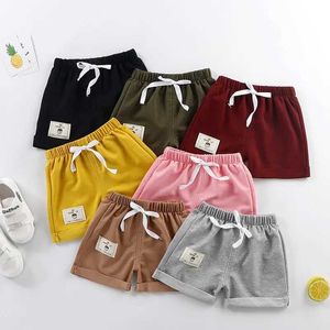 Shorts Newborn boys shorts childrens cotton pants casual pure cotton baby pants summer shorts thin baby pants d240516