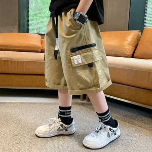 Shorts Childrens pants and Capris Japanese boy fried street five minute pants 2024 boy work shorts casual pants d240516