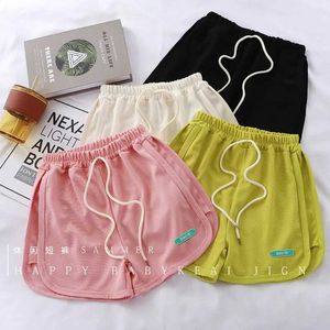 Shorts Baby girls boy shorts childrens shorts childrens candy colors Trousers 2024 summer casual clothing for children aged 1 to 12 d240516