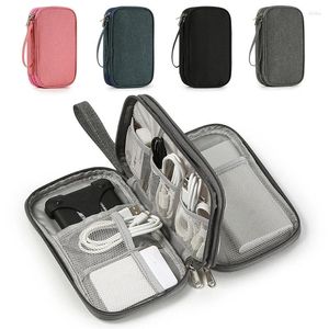 Storage Bags Data Cable Bag Waterproof Digital Electronic Organizer Portable USB Line Charger Plug Pouch Travel Strap