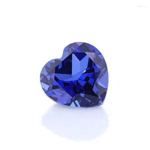 Loose Diamonds Factory Custo Royal Blue Heart Shape Lab cultivado Safira para fazer colar