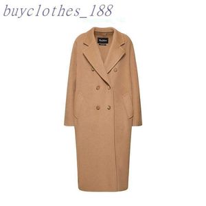 Women's Mid-length Trench Coat Maxmaras Wool Blend Coat Italian Brand Women's Luxury Coat High Quality Cashmere Coat Ftiq