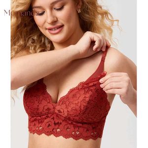 La maternità intimata più coverga di pizzo di pizzo grande reggiseno alimentare Linea cuscino Luce Lozione D-F D240517