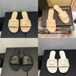 صندل مصمم مصمم مسطح Slides Sundals Summer Beach Slippers Slippers Sandals Slippers Slippers Womens Mule Slides Flate Slides Size 35-42