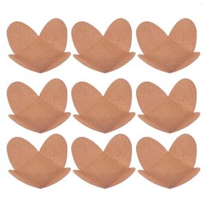 Placas 100pcs Kraft Paper Bandey Returias de bandejas de chocolate para bolo cáqui