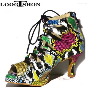 Dance Shoes Loogtshon Rhinestone Professional Latin Heel 9cm Lady Women Stripper