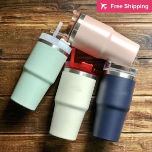 New Car Ice Cup 304 Stainless Steel Insulated Convenient Large Capacity Sipper Coffee stanliness standliness stanleiness standleiness staneliness TVGD