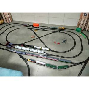Diecast Model Cars Diy track scene accessories cave railway intersection station road resistance childrens toy simulation electric train model boy WX