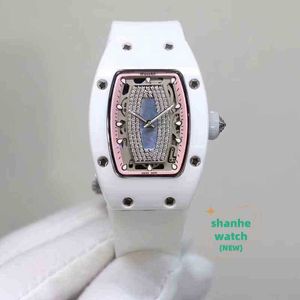 RM Watch Date Luxury Mens Mechanics Watch Wristwatch Guan Xiaotongs Samma keramiska mode ihåliga automatiska mekaniska kvinnors diamant inla