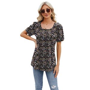Spring/summer 2024 Hot Selling New Round Neck Pull Loose Short Sleeved T-shirt Top for Women 4LBGR