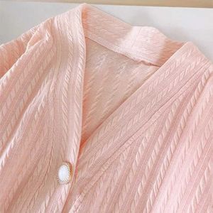 Sleep Lounge piżamą w rozmiarze Womek Trzyczęściowe set sprężyna i jesienna bawełniana podkładka na klatkę piersiową z długim rękawem wiszą
