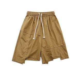 Oregelbunden design Casual Overalls Shorts Jogger Mens Retro Loose Summer Croped Pants Trendy