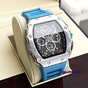 RM Designer Watch słynna marka spersonalizowana męska zegarek z wydrążoną w pełni automatyczną mechaniczną zegarek dla mężczyzn i studentów, nocne światło i wodoodporne przypływ 1lqi
