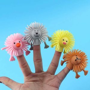 Decompression Toy 1/5 fun cartoon animal finger dolls childrens TPR soft rubber stretch stress reducing toys birthday party discount gifts Pinata filling B240515