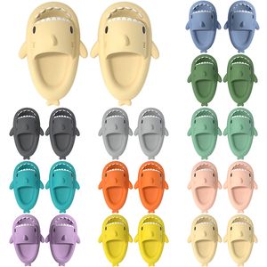 12 Mens Women Shark Summer Home Solid Color Couple Parents Outdoor Cool Indoor Household Funny Slippers GAI