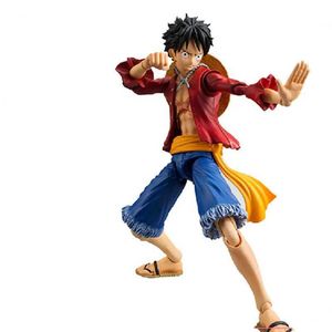 Action Toy Figures One Piece Anime Character Luffy Action Character With Movable Head Hands istället för PVC Model Doll Series Toy Birthday Gift S2451536