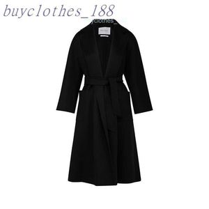 Krajowy płaszcz o średniej długości Maxmaras wełniany płaszcz włoska marka luksusowa damska wysokiej jakości kaszmirowy płaszcz nokj