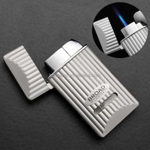 BD226-2 Ierable Lighter Creative Metal Direct Injection Blue Flame Windproof Lighter Cigarette Box Wholesale