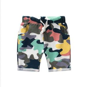 Shorts Summer boys camouflage shorts cotton Trousers childrens beach clothes childrens loose sports beach shorts childrens clothing sports pants d240516