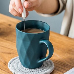 Muggar nordisk stil enkel med sked kreativ keramik kontor mugg hem kaffe te cup