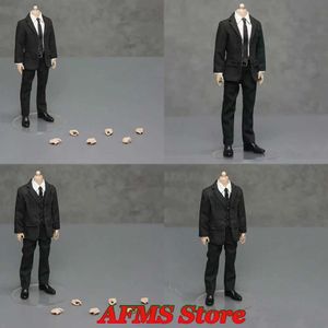 Action Toy Figures Maniple Studio 1/12 Skala Mens Body Black Stripe Set med ersättningshänder lämpliga för 6-tums S2451536