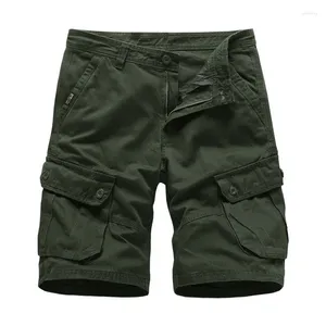 Men's Shorts Cargo Men Cotton Bermuda Male Summer Military Style Straight Work Pockets Black Short Pants Casual Army Green Shors Man