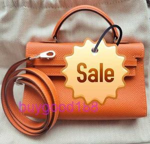 탑 레이디 디자이너 코알리 가방 작은 오렌지 가죽 가방 수집 가능한 14 5 cm 여자 핸드백 크로스 바디 백