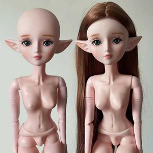 Stuffed Plush Animals 30cm/60cm Elf Doll BJD Toy Joint Movable Detachable Wig Childrens and Girls Birthday Holiday Gift Q240515