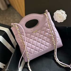 21 a grande capacidade designer 31bag feminino bolsa bolsa hardware dourado saco de ombro diamante madeireira feminina saco de axila matelasse Chain Luxury Cross Body Bolsa 22cm