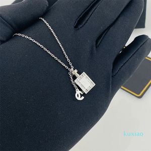 Jewelry Designer Necklaces Women Do Not Lose Color Perfume Bottle Titanium Steel Collarbone Chain Sweet Personality Versatile Small Fragrant Style