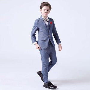 Kinder formelle Fotografie Kleid Blume Jungen Hochzeit Party Performance Kostüm Kinder Abschlussgeburtstag Zeremonie Show Blazer