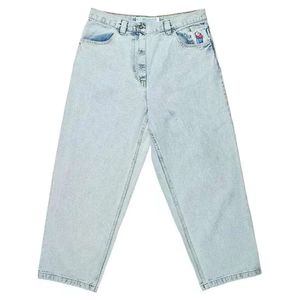 Мужские джинсы дизайнер retro Hip Hop Cartoon Cartoon Graphic Streetwear Denim Y K Big Boy Emelcodery Backgy Jorts Harajuku Gym баскетбол