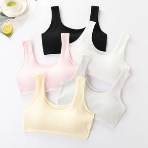 Bambini ritagliano top per abbigliamento per adolescenti per la pubertà delle ragazze biancheria intima di cotone reggiseno con vestiane abiti da adolescente 2022 L2405