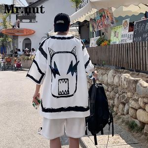Mr.nut Summer Unisex Sport Suit Personalized T-shirt Two Piece Set Men Loose Casual Hip Hop Streetwear Y2K Youth Funny Clothing 240510