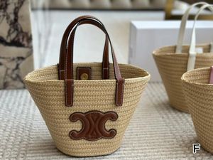 French niche shopping basket long shoulder strap beach bag handmade holiday straw bag casual retro seaside woven bag99