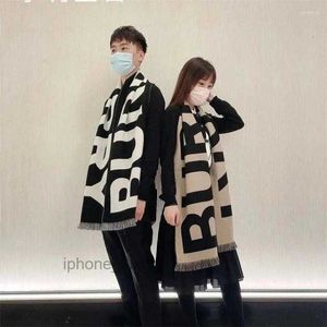Scarves Wool Double Sided Large Letter Scarf For Men Womens Autumn Winter Neck Versatile And WarmChristmas Gifts
