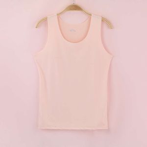 Neue Designertanks Tops Mode Frauen Kleidung dünne Eis nahtlose Weste Frauen Sommermilch Seide rundes Halsboden Hemd Hemd