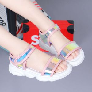 Nya sommarflickor mjuksolade icke-halkhaltiga barnskor barnstrand sandaler för tjej l2405