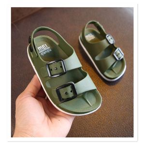 Summer Boys's Shoes British 1-4-летняя детская не скольжение 2018 детские пластиковые сандалии L2405