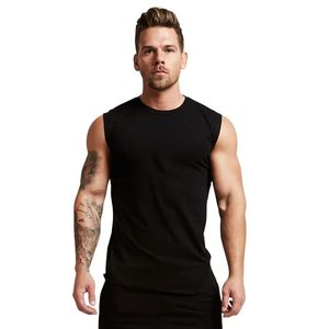 Yelek tasarımcısı kırpılmış üst tişörtler spor tankı kolsuz üst erkekler katı rahat koşu yelek yelek yakışıklı erkek yelek fitness yelek athleisure