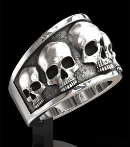 Whole Men039s Rings Fashion Stainless Steel Skull Band Ring Hip Hop Punk Gothic Engagement Jewelry Rings Size 613 for men7704016